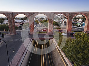 The Aqueduct and Boulevard Quintana viewed from the air