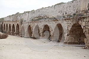 The aqueduct at the Caesarea Equator, Israel.