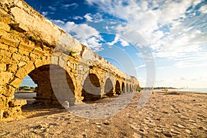 Aqueduct in Cesarea, Israel
