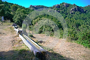 Aqueduct in the country of spain