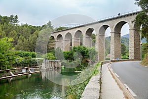 The aqueduct in Fontaine-de-Vaucluse