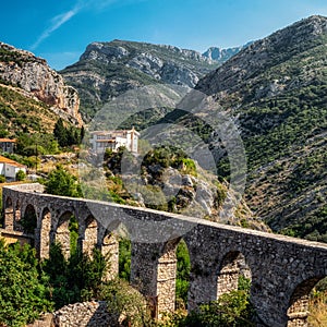 Aqueduct in historic Old Town Bar in Montenegro