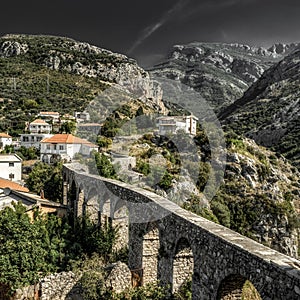 Aqueduct in historic Old Town Bar in Montenegro