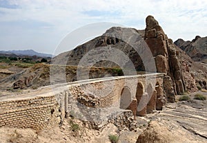 Aqueduct in Kharanaq village near Yazd. Iran