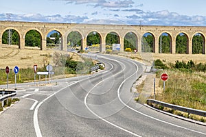 Aqueduct of Noain, Pamplona, Spain photo