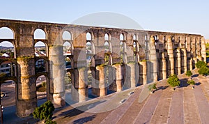 Aqueduct in old city of Elvas. Portugal