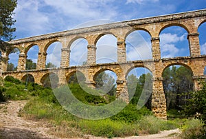 Aqueduct Pont del Diable in Catalonia