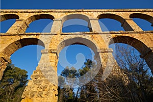 Aqueduct Pont del Diable in Tarragona