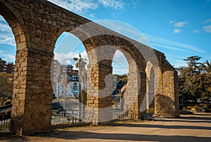 Aqueduct of San Anton in Plasencia, province of Caceres, Spain