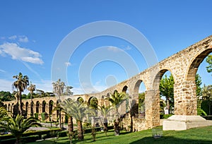 Aqueduct of San Anton in Plasencia, province of Caceres, Spain photo