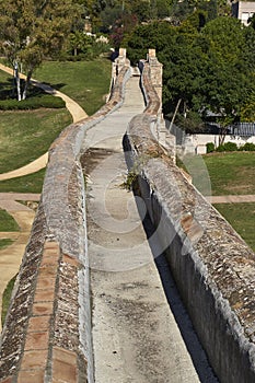 Aqueduct of San Telmo in Malaga, Andalusia. Spain