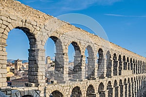 Aqueduct of Segovia at Castile and Leon, Spain