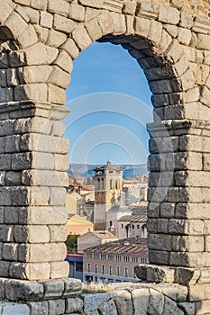 Aqueduct of Segovia at Castile and Leon, Spain
