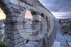 Aqueduct in Segovia, Castilla y Leon, Spain