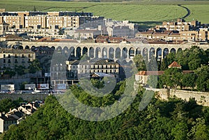 Aqueduct at Segovia, Spain photo