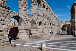 Aqueduct Segovia Spain historic structure and popular spanish tourist attraction