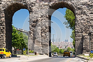 Aqueduct of Valens in Istanbul, Turkey