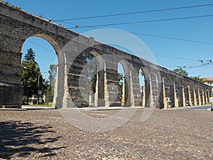 Aqueduto de Sao Sebastiao aqueduct in Coimbra. photo