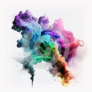 Aqueous Smoke: A Colorful Watercolor Fantasy - Generative AI