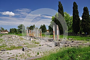 Aquileia, Friuli Venezia Giulia, Italy. Roman ruins