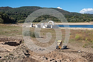 Aquis Querquennis Roman camp, Bande, Ourense province, Galicia, Spain. Archeological site photo