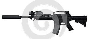 AR-15 Assault rifle side view photo