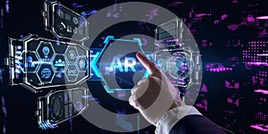Ar, augmented reality icon. Business, Technology, Internet and network concept