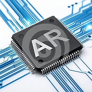 AR Augmented Reality Processor Chip on Circuit Board