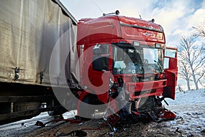 Ð¡ar body after accident on a road