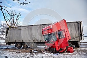 Ð¡ar body after accident on a road