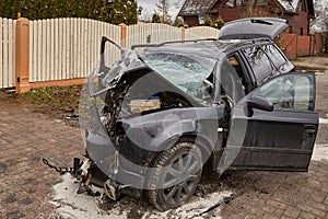 Ð¡ar body after accident on a road