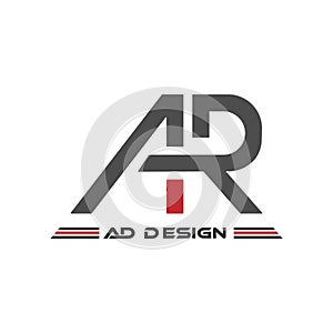 AR brand logo. AR letters logo design. RA logo template vector icon. RA best company identity images photo