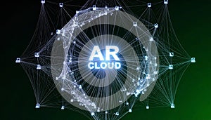 AR Cloud Technology Network Connection Concept