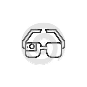 AR Glasses line icon