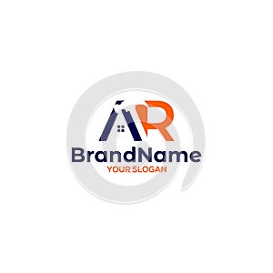 AR Hammer Construction Logo Desig Vector photo