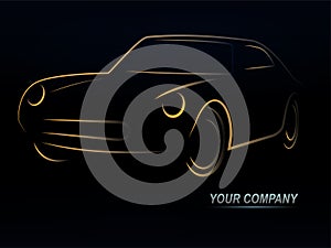 Ar Logo vector, design for the auto business, concept design of a classic vehicle.  illustration.ESP10