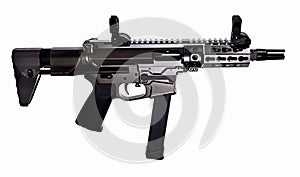 AR9 SBR with 33rd mag and collapsible stock and 5.5` barrel photo
