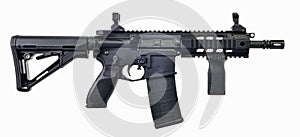 AR15 SBR with 30rd mag and collapsible stock photo