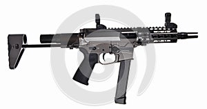 AR9 SBR with 33rd mag and extended stock and 5.5` barrel