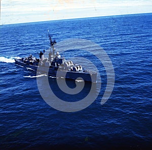 ara, argentine navy destroyer, year 1982 malvinas war, falkland sailing in atlantic ocean