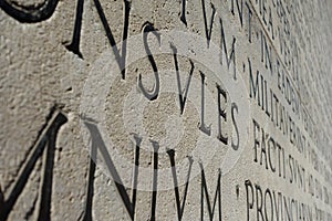 Ara Pacis Augustae Wall Rome closeup