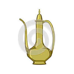arab arabic tea pot cartoon vector illustration