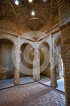 The Arab Baths, Banos Arabes in the Moorish Alcazar, Jerez de la Frontera, Spain photo