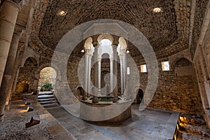 Arab Baths in Girona, Catalonia, Spain