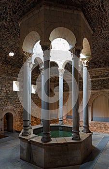 Arab Baths pool in Girona, Catalonia, Spain photo