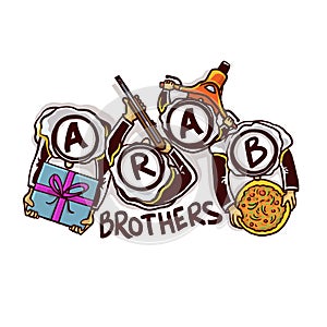 Arab brothers top view
