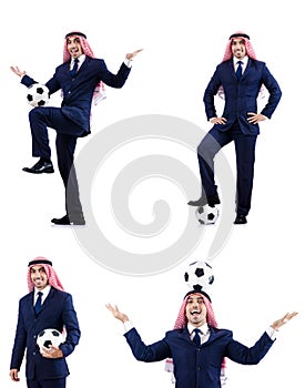 The arab businessman with football