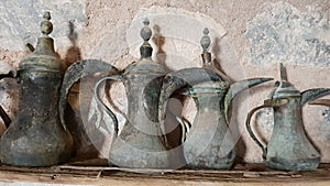 Arab Coffeee Pots in Khasab, Oman photo