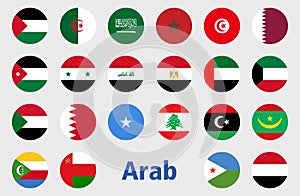 Arab Countries Flags illustration vector