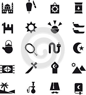 Arab culture icon set